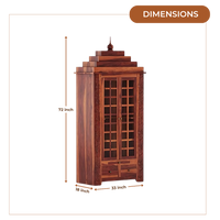 Upasana Upasana Sheesham Wood Mandap (Teak) Wood Mandir (Teak) dimensions