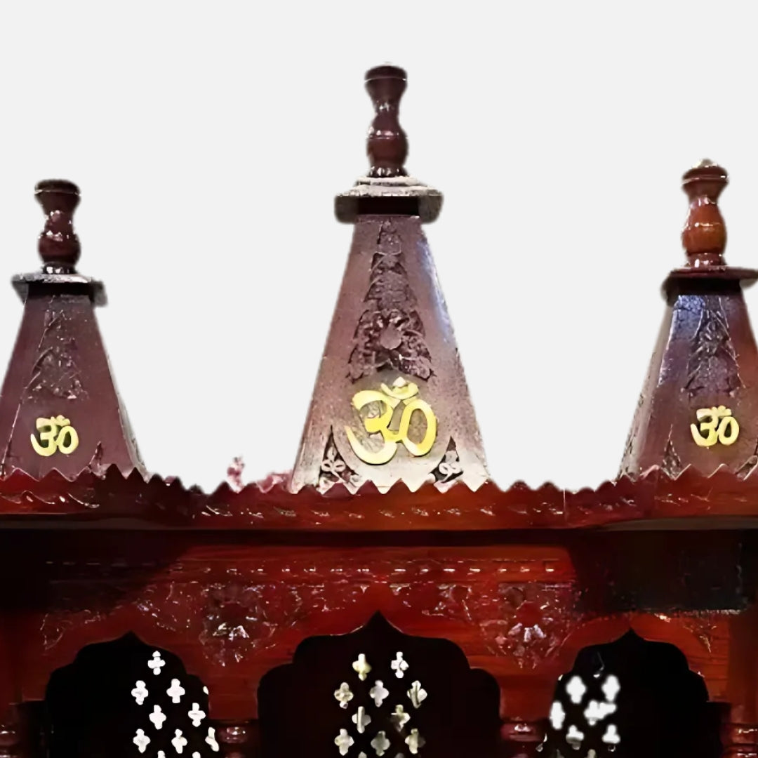 Utsav Teak Wood Mandir (Brown)  Zoom view
