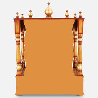 Vaibhavraj Teak Wood Mandir (Teak) dimensions back view 