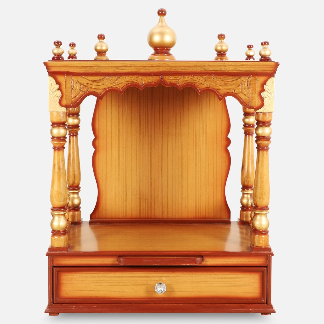 Vaibhavraj Teak Wood Mandir (Teak) front view 