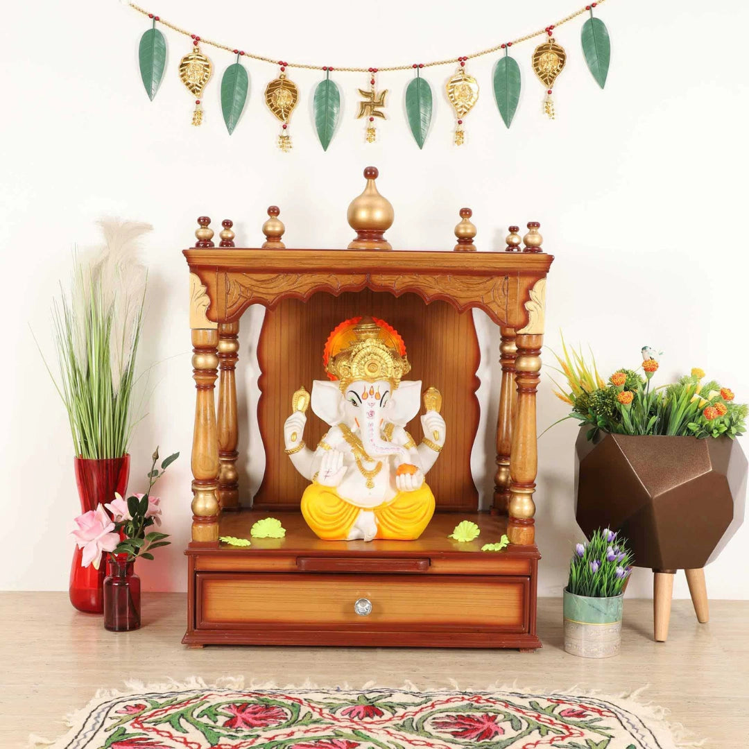 Vaibhavraj Teak Wood Mandir (Teak) lifestyle  view 