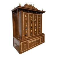 Vaidik Teak Wood Mandap (Brown) Side angle