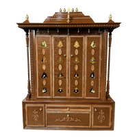 Vaidik Teak Wood Mandap (Brown) front view