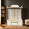 Vaidik Teak Wood Mandap (White) lifestyel view