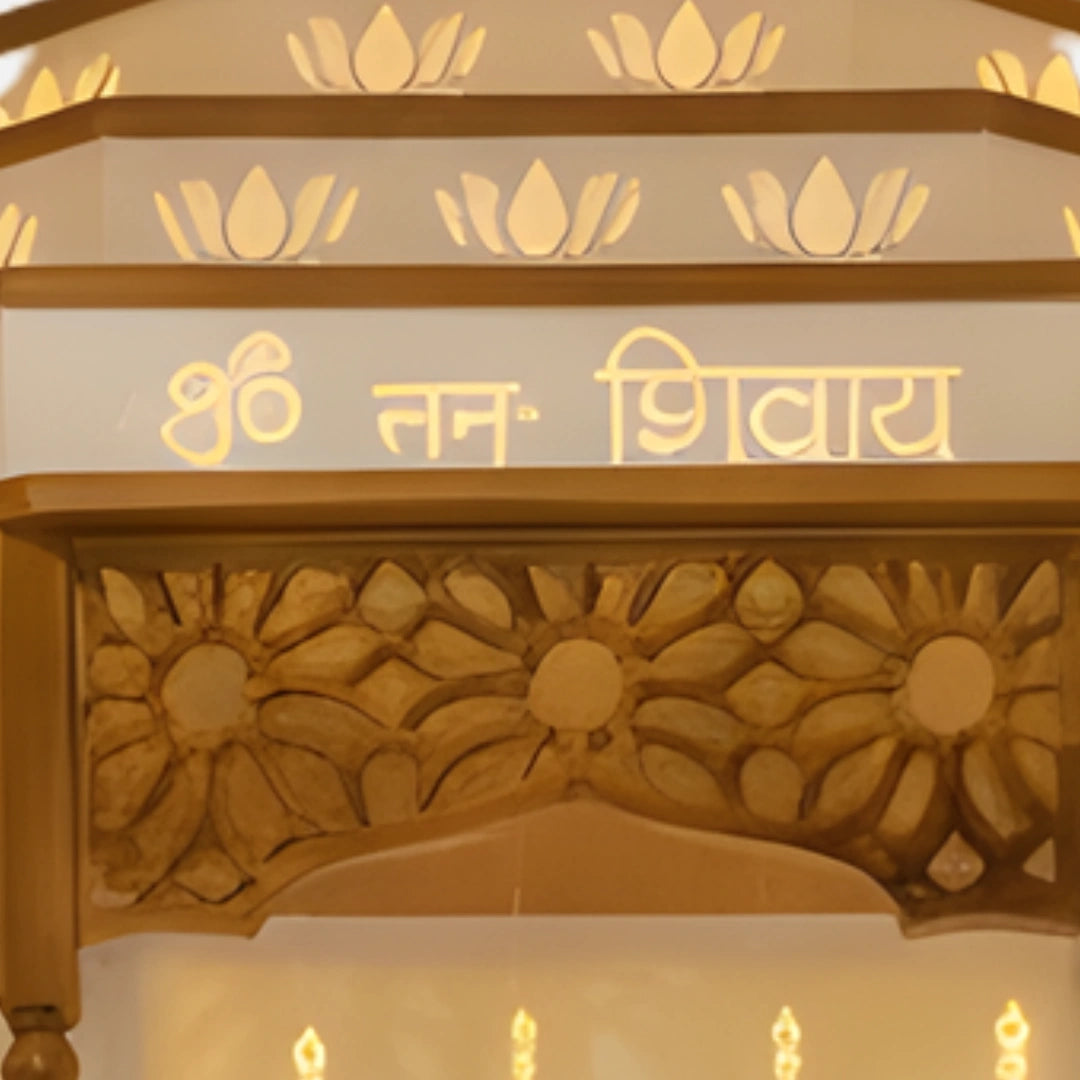 Vaishnavam Teak Wood Mandap (Teak White) zoom view 