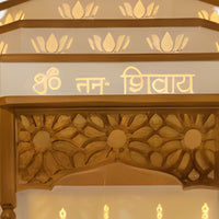 Vaishnavam Teak Wood Mandap (Teak White) zoom view 