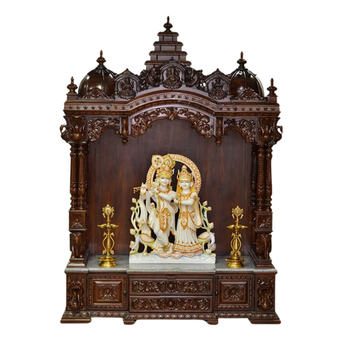 Vamika Teak Wood Mandap - Brown