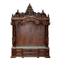 Vamika Teak Wood Mandap (Brown) front view