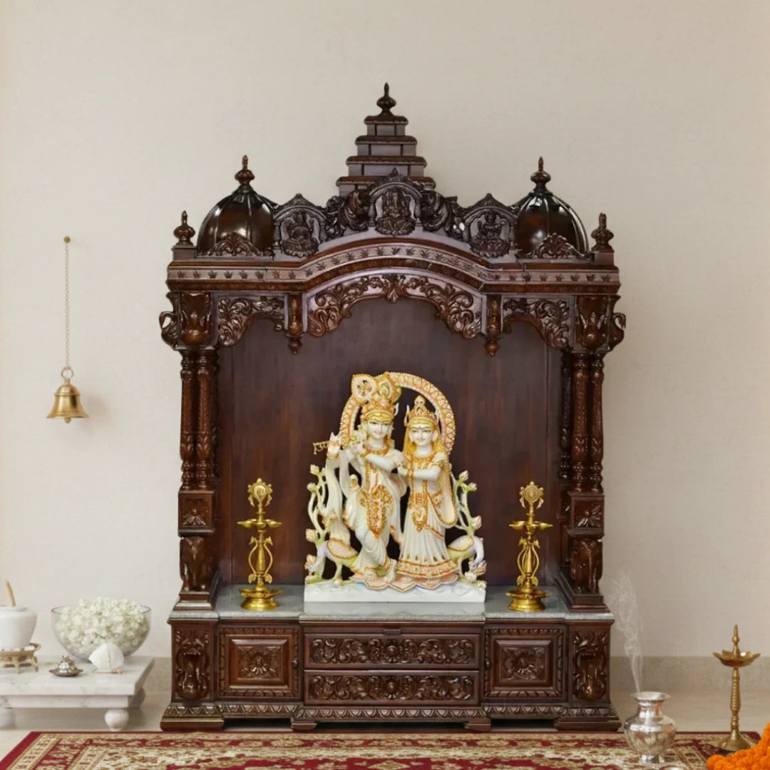 Vamika Teak Wood Mandap (Brown) lifestyle image 