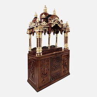  Vamsha Teak Wood Mandap (Brown) side angle 