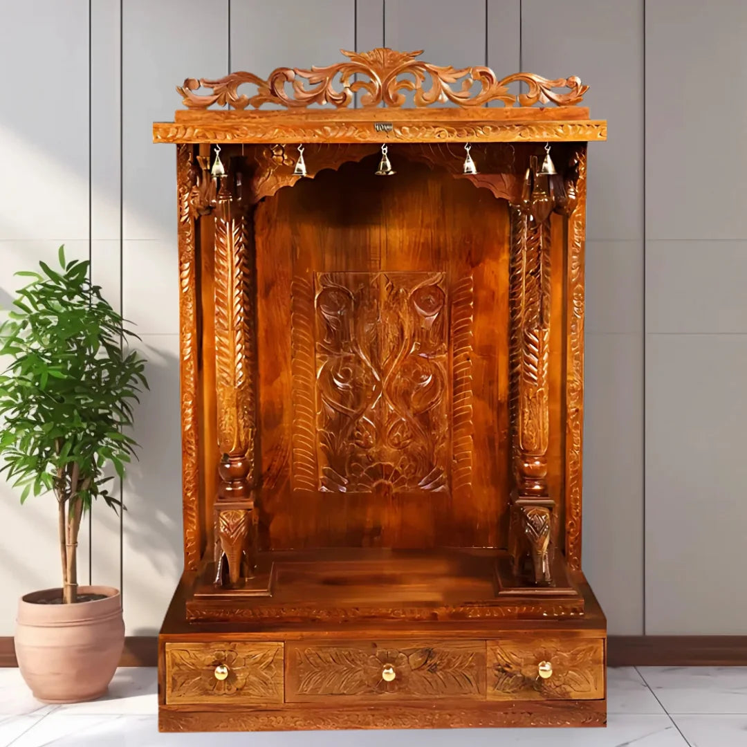 Vandana Sheesham Wood Mandir (Teak) Lifestyle image 
