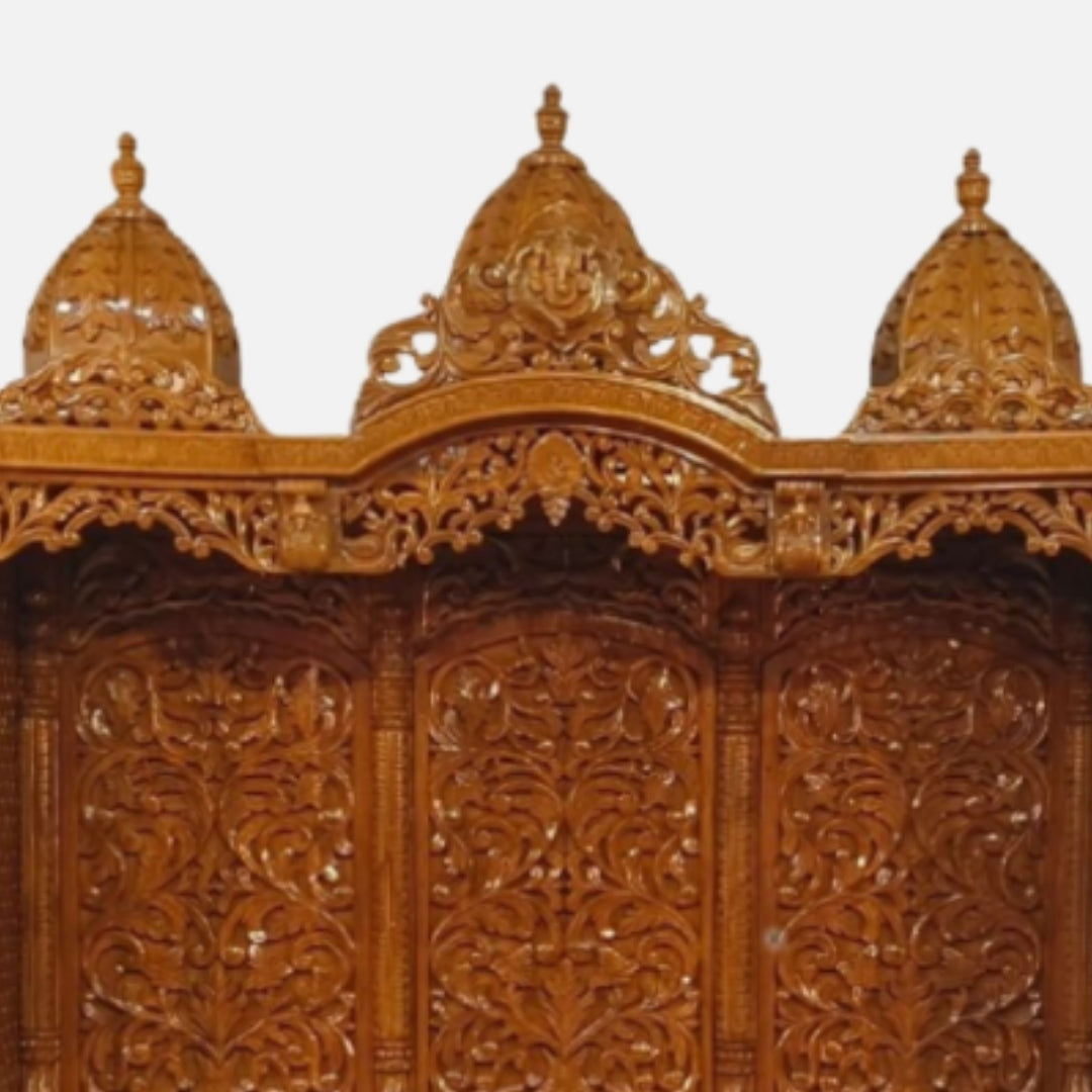 Vandanika Teak Wood Mandap (Teak) close view