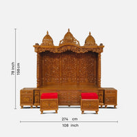 Vandanika Teak Wood Mandap (Teak) dimensions