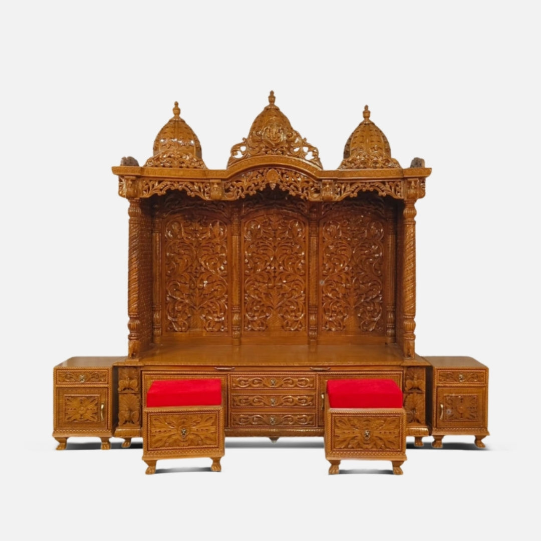 Vandanika Teak Wood Mandap (Teak) front view