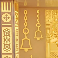 Vanshira Wooden Corian Mandir (White) close view 