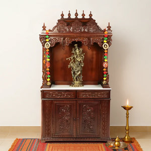 Mandir With Cabinet