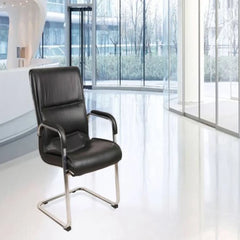 Vantar Visitor Chair with Armrest (Black)