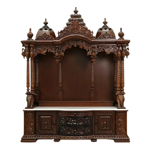 Varenya Teak Wood Mandap - Brown