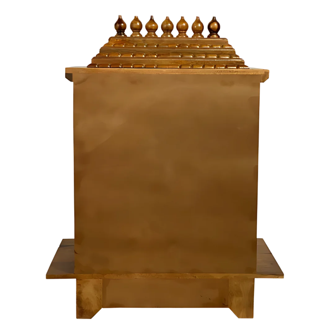 Varnmaya Sheesham Wood Mandir (Teak) Back view