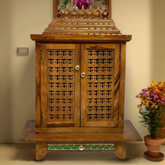 Varnmaya Sheesham Wood Mandir (Teak) Lifestyle image
