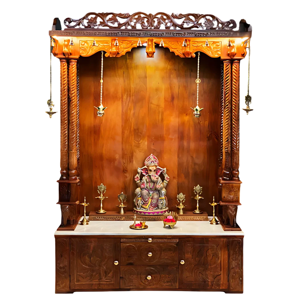 Vedamaya Sheesham Wood Mandap (Teak) Front view