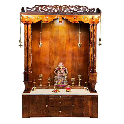 Vedamaya Sheesham Wood Mandap (Teak) Front view