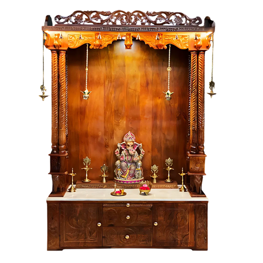Vedamaya Sheesham Wood Mandap (Teak) Front view