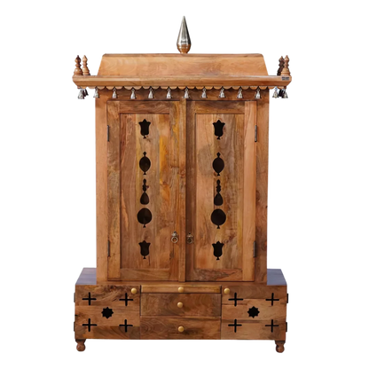 Vedansh Sheesham Wood Mandap (Teak) Front view