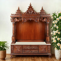 Vedanta Teak Wood Mandap (Brown) Life Style View
