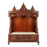 Vedanta Teak Wood Mandap (Brown) front view