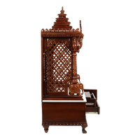 Vedanta Teak Wood Mandap (Brown) side view