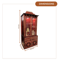 Vedanta Teak Wood Mandap (Cherry) Dimensions