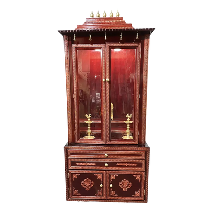 Vedanta Teak Wood Mandap (Cherry) front view