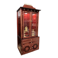 Vedanta Teak Wood Mandap (Cherry) side angle