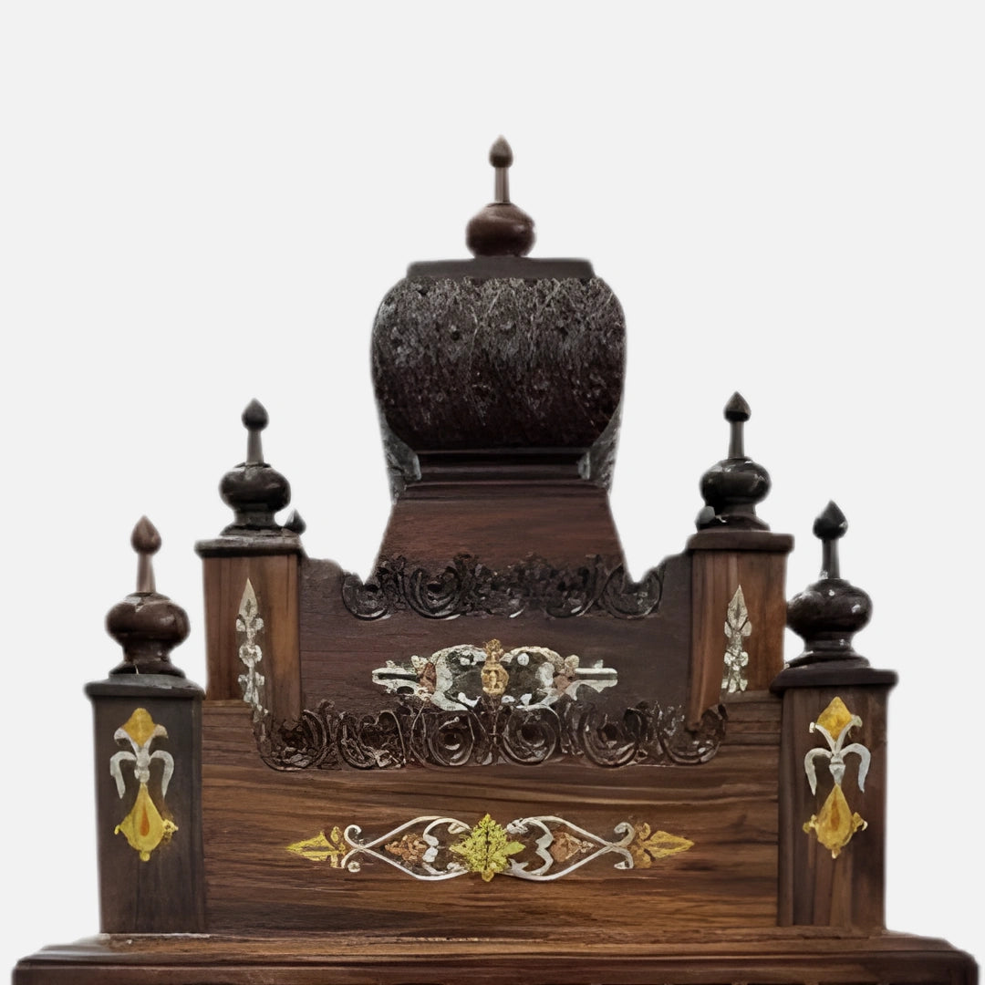 Vedaroop Teak wood Mandap (Brown) close view 