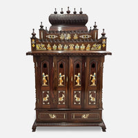 Vedaroop Teak wood Mandap (Brown) front view 