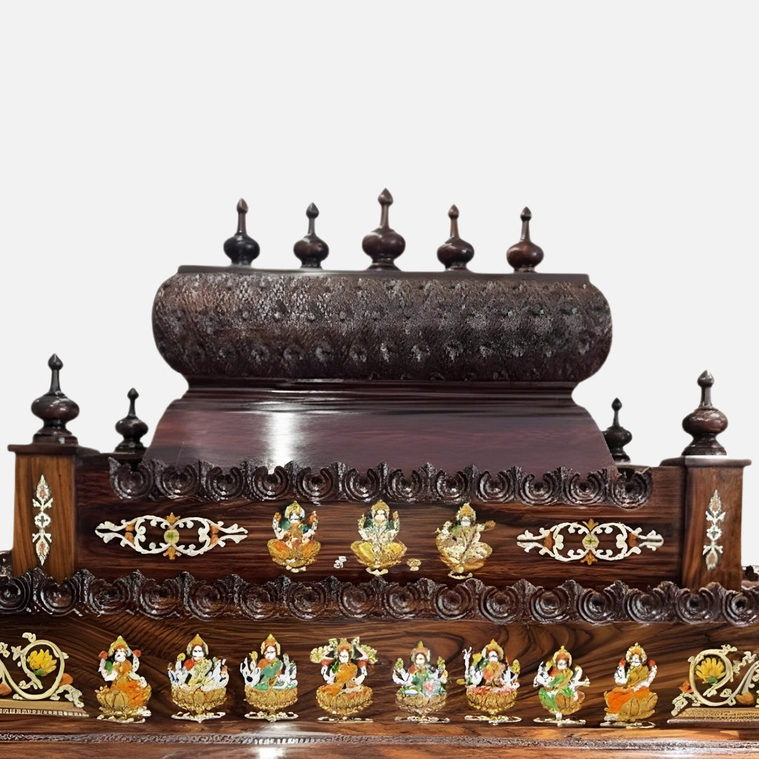 Vedaroop Teak wood Mandap (Brown) zoom view 
