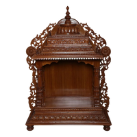 Vedarth Teak Wood Mandir (Brown) Front view