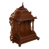 Vedarth Teak Wood Mandir (Brown) side angle