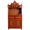 Vedashraya Floor Rested Pooja Mandir Without Door Teak Gold