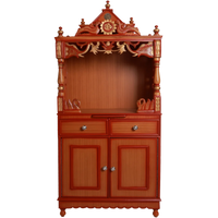 Vedashraya Floor Rested Pooja Mandir without Door (Teak Gold)