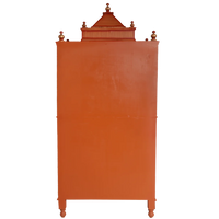 Vedashraya Floor Rested Pooja Mandir without Door Teak Gold back view
