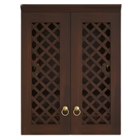 Vedic Sthana Pooja Mandir with Door (Wenge) Front view