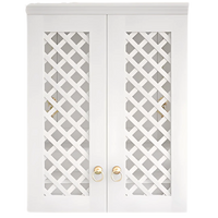 Vedic Sthana Pooja Mandir with Door (White) Front view