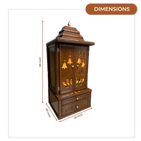 Vedmangal Teak Wood Mandap (Caramel Brown)dimensions