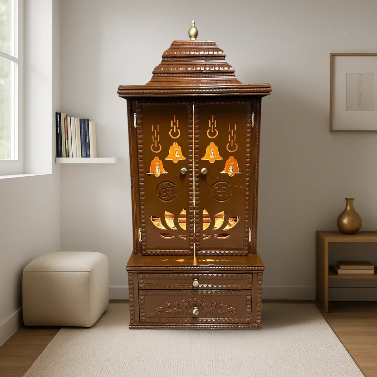 Vedmangal Teak Wood Mandap (Caramel Brown) lifestyle view