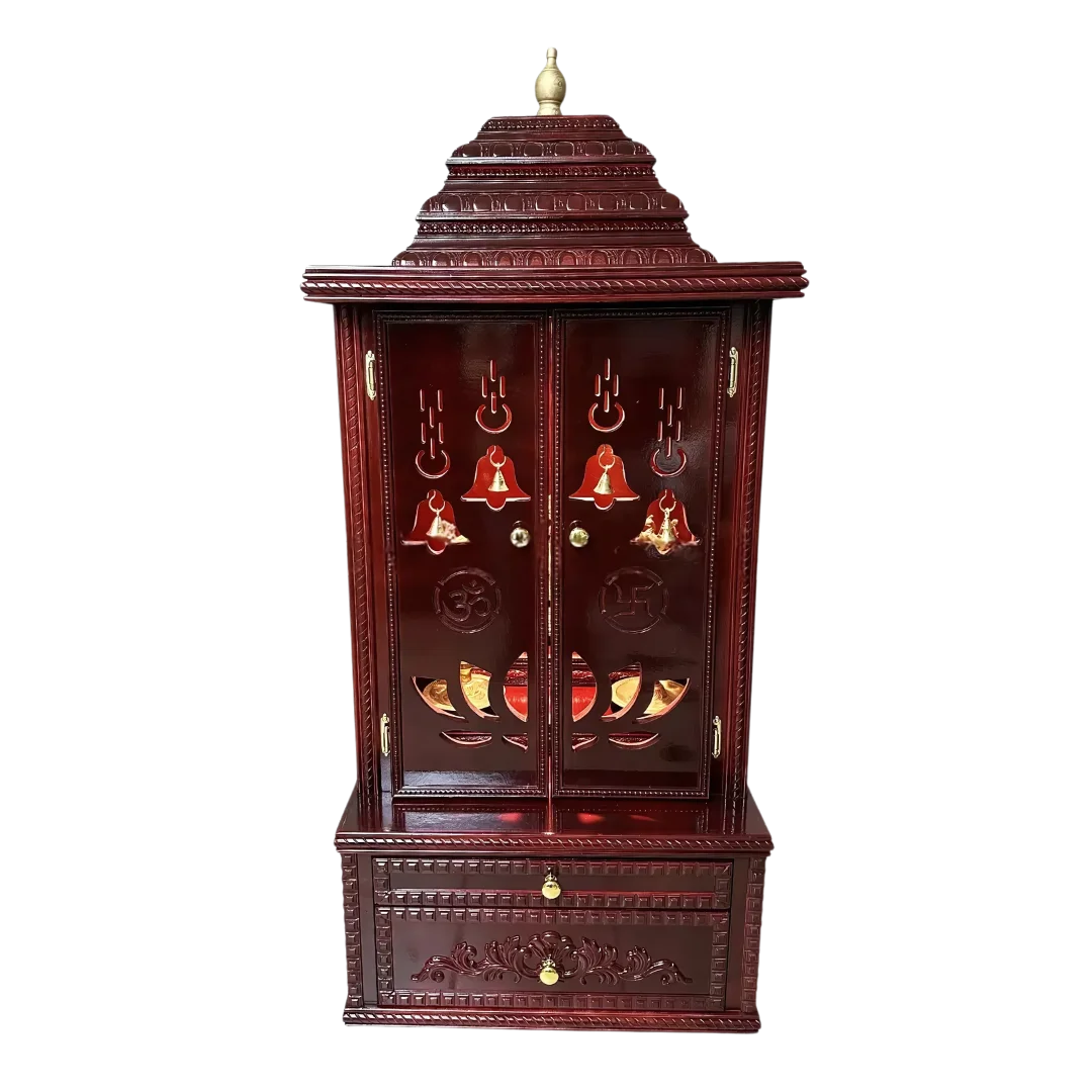Vedmangal Teak Wood Mandap Cherry with Door