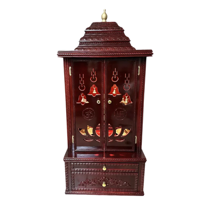 Vedmangal Teak Wood Mandap (Cherry) front view
