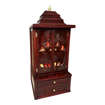 Vedmangal Teak Wood Mandap (Cherry) side angle