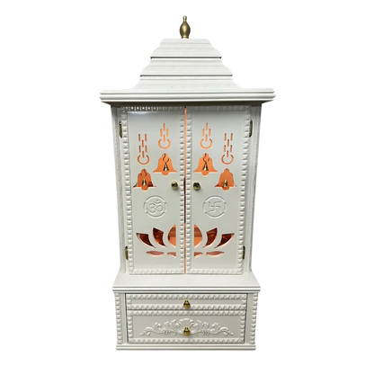 Vedmangal Teak Wood Mandap (White) front view